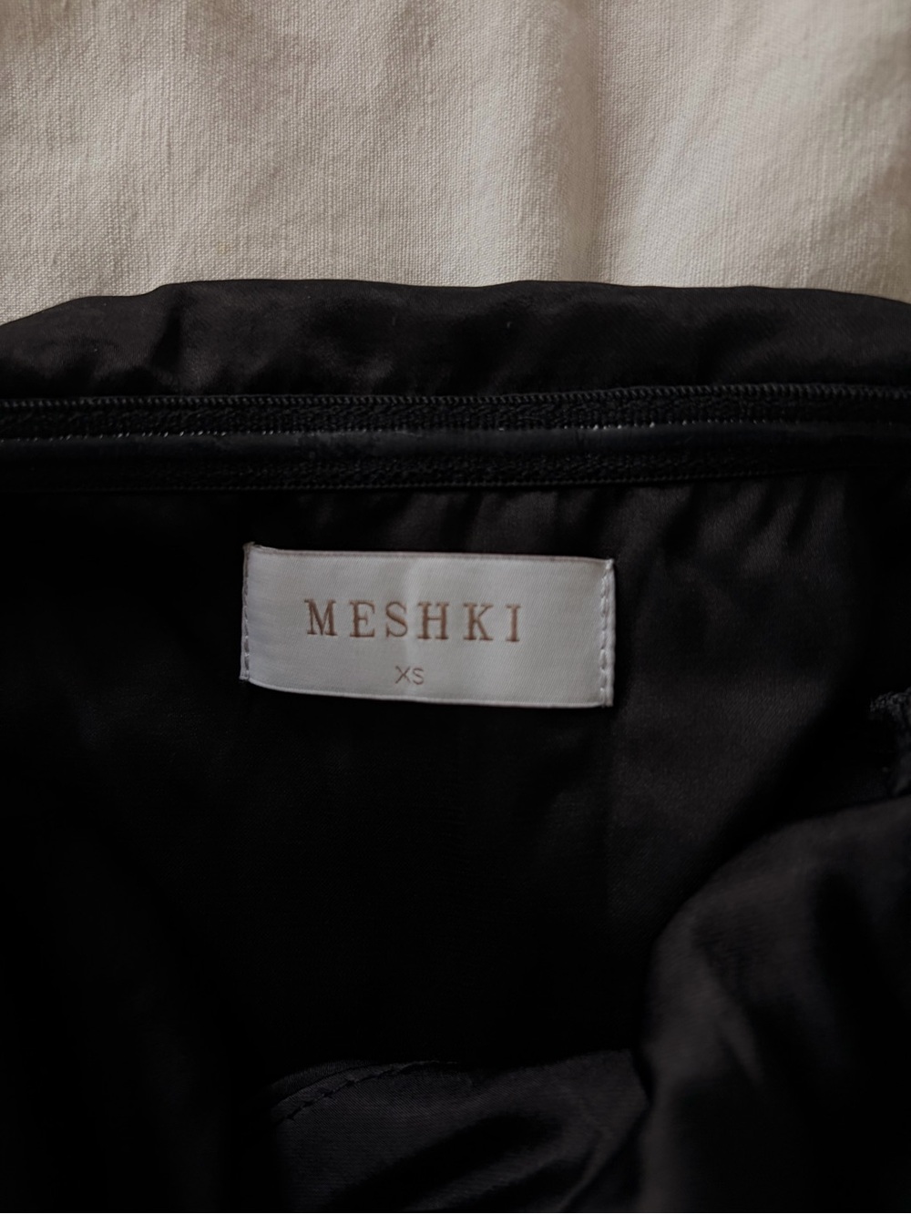 MESHKI Elina Satin Twisted Cutout Jumpsuit - Picture 7 of 7